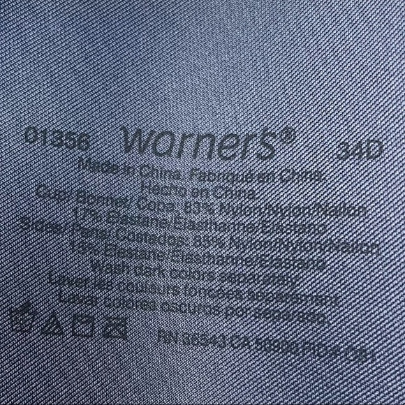 Warner's Underwire Bra "No Side Effects" 34D - Picture 3 of 3